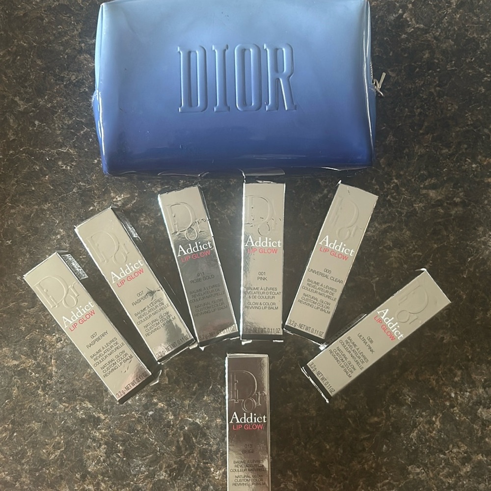 Various shades of Dior Lip Glow in box , new never used .sells for $40 .